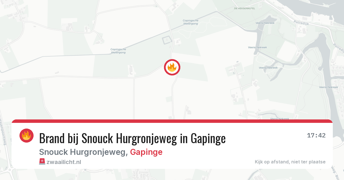 Brand bij Snouck Hurgronjeweg in Gapinge — 30 jul 2026