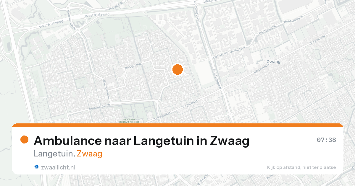 Ambulance naar Langetuin in Zwaag — 23 aug 2026