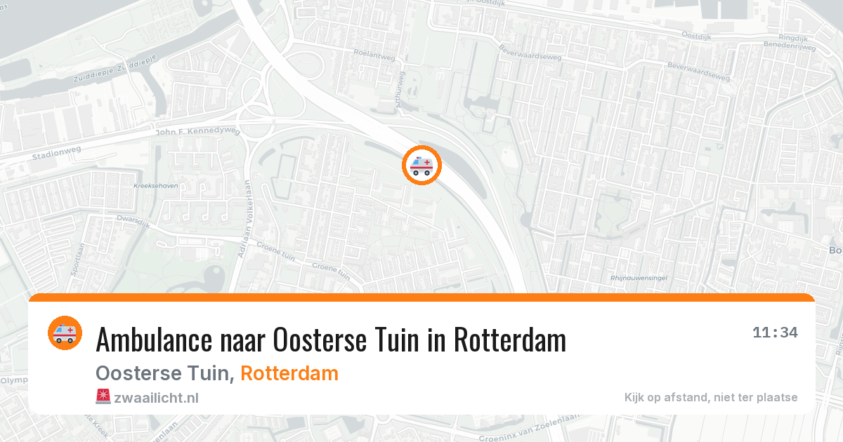 Ambulance naar Oosterse Tuin in Rotterdam — 11 aug 2026