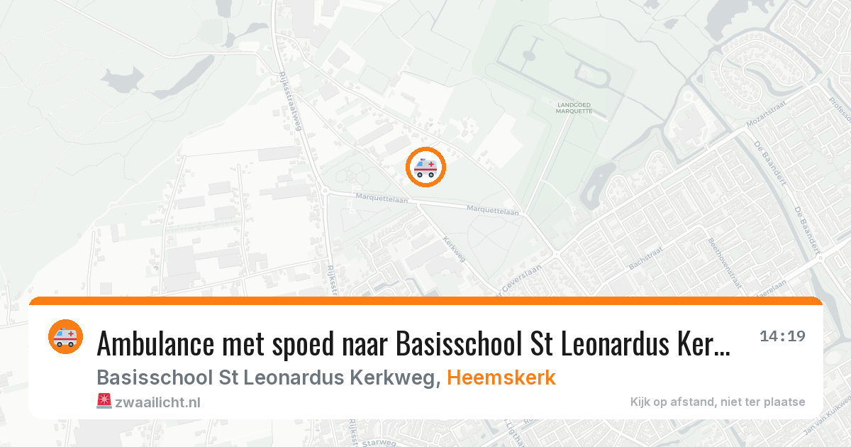 Ambulance met spoed naar Basisschool St Leonardus Kerkweg in Heemskerk — 10 feb 2026