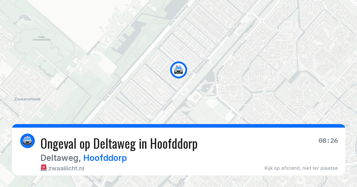 Ongeval op Deltaweg in Hoofddorp — 7 mei 2026