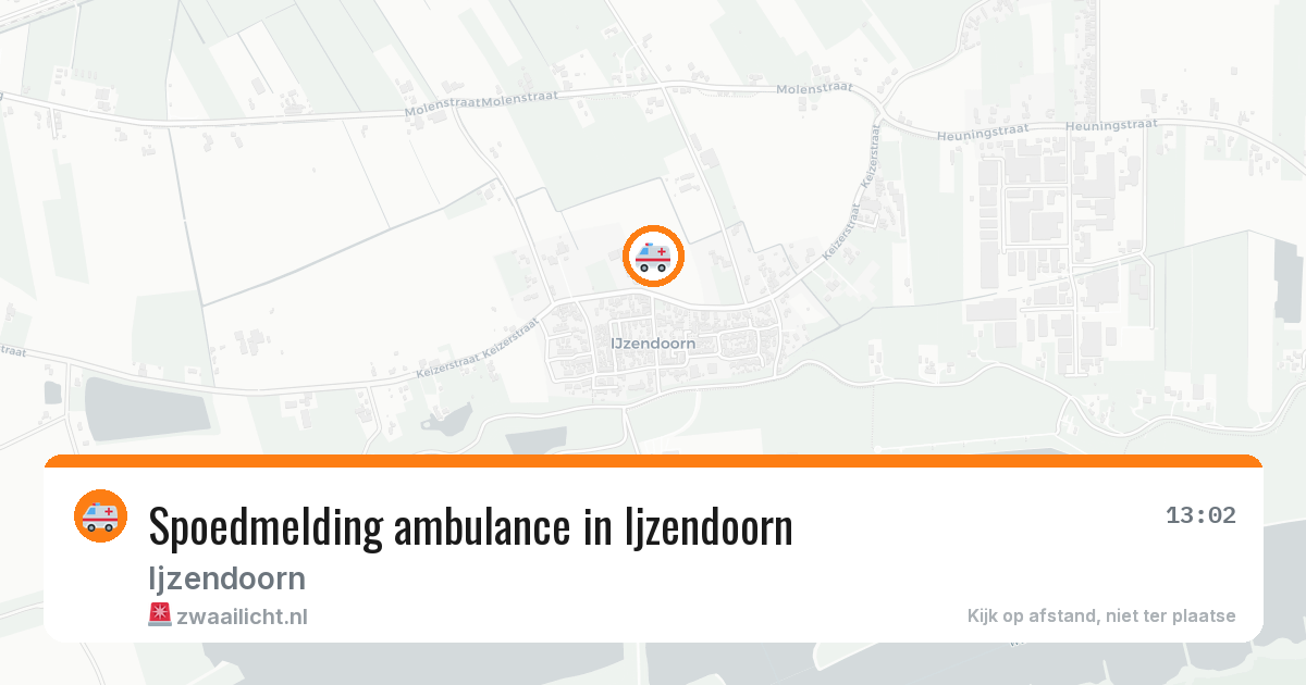 Spoedmelding ambulance in Ijzendoorn — 14 mrt 2026