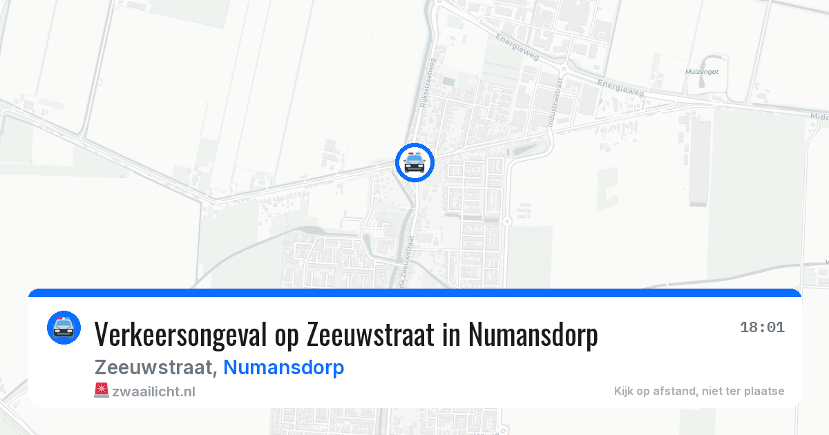 Verkeersongeval op Zeeuwstraat in Numansdorp — 10 apr 2026