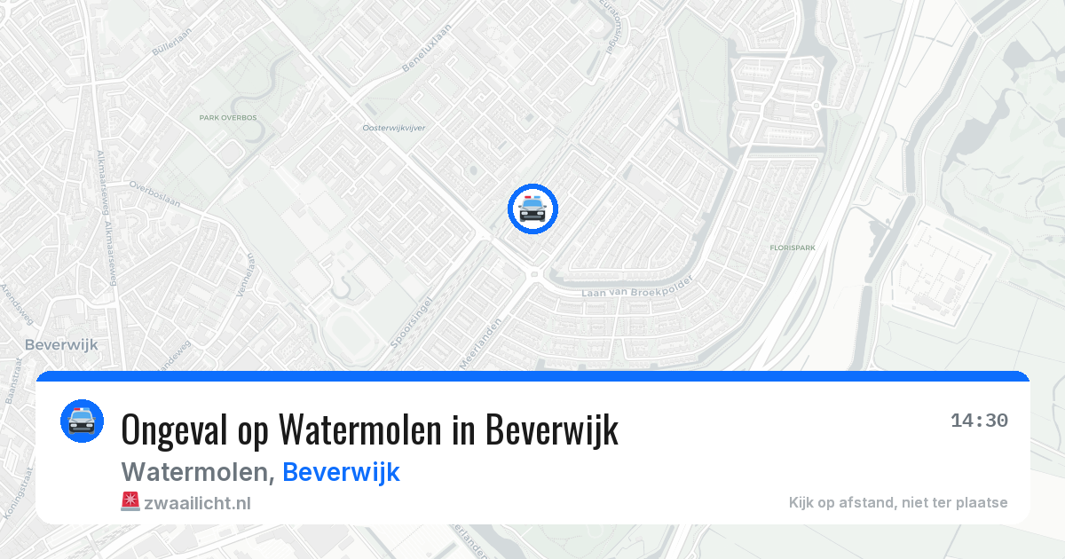 Ongeval op Watermolen in Beverwijk — 25 jun 2026