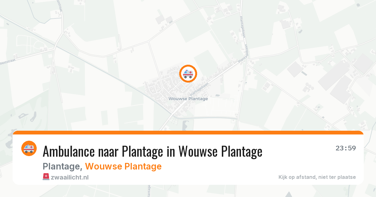 Ambulance naar Plantage in Wouwse Plantage — 25 mei 2026