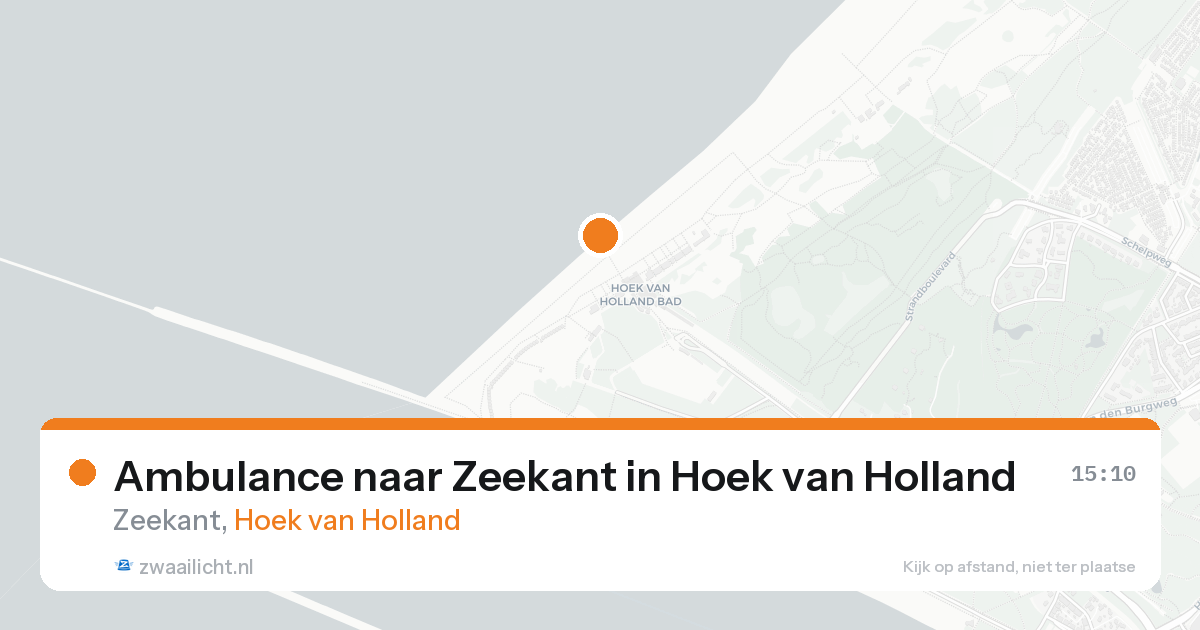 Ambulance naar Zeekant in Hoek van Holland — 16 aug 2026