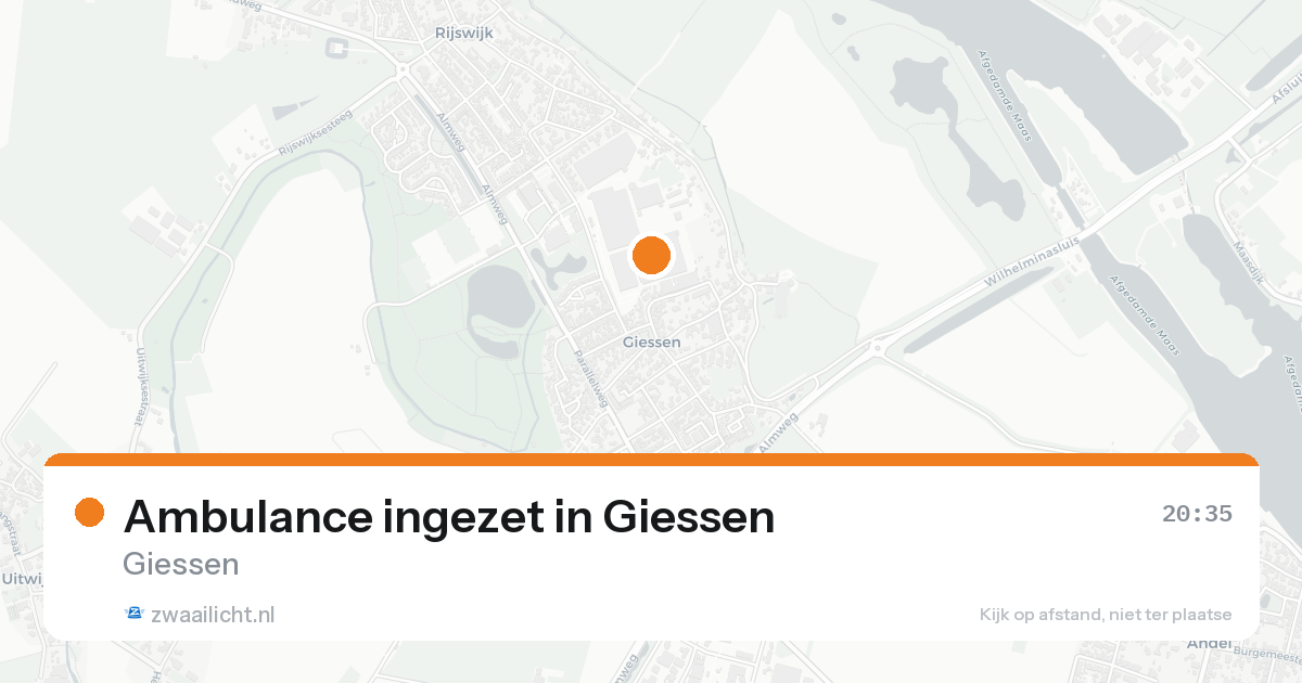 Ambulance ingezet in Giessen — 31 jan 2026