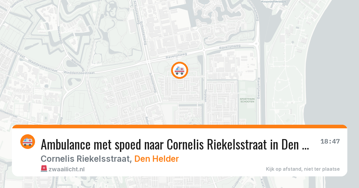 Ambulance met spoed naar Cornelis Riekelsstraat in Den Helder — 1 mei 2026