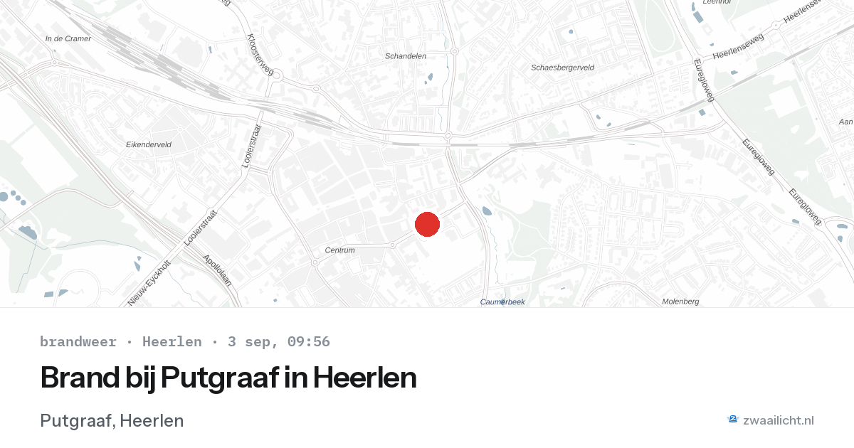 Brand bij Putgraaf in Heerlen — 3 sep 2026