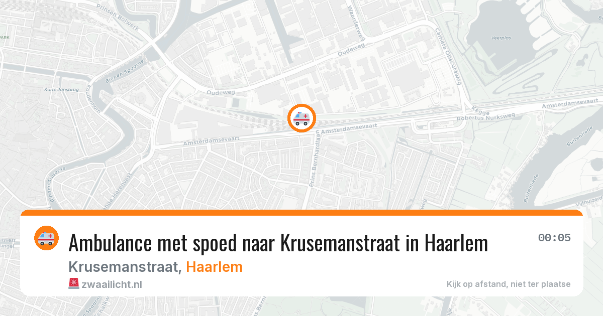 Ambulance met spoed naar Krusemanstraat in Haarlem — 16 jun 2026