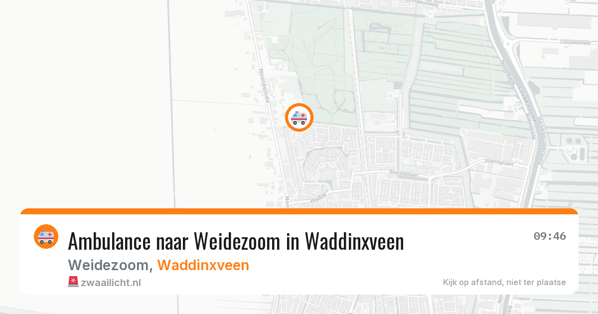 Ambulance naar Weidezoom in Waddinxveen — 22 jun 2026