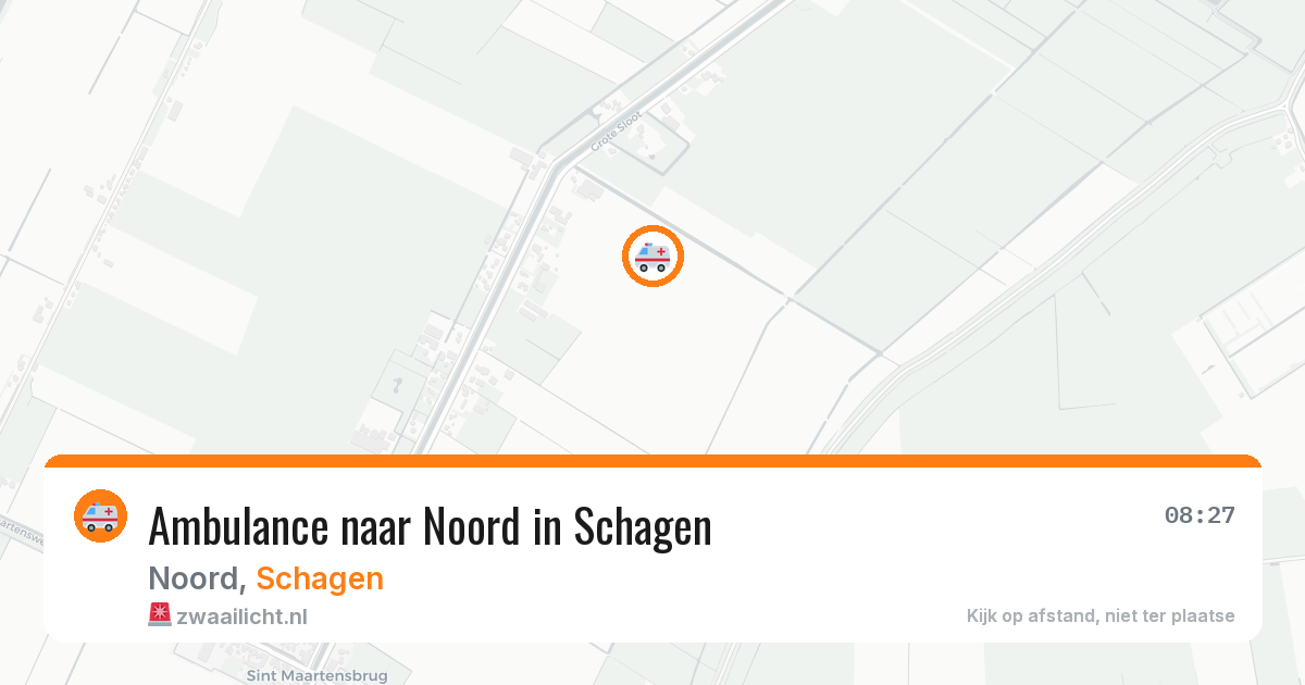 Ambulance naar Noord in Schagen — 10 aug 2026