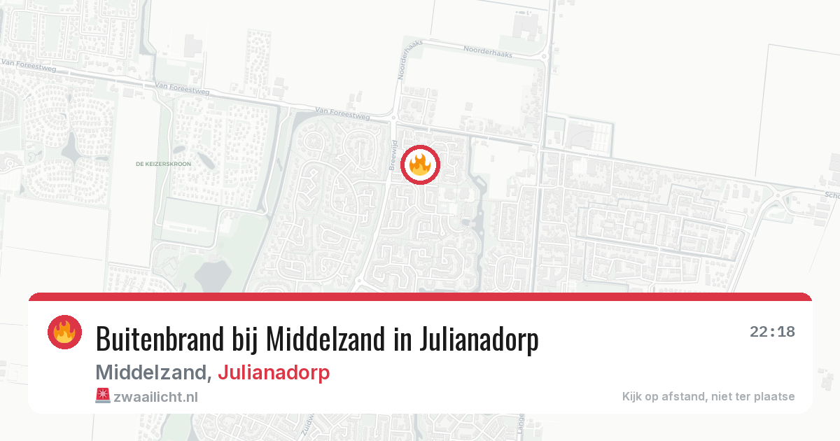 Buitenbrand bij Middelzand in Julianadorp — 12 aug 2026