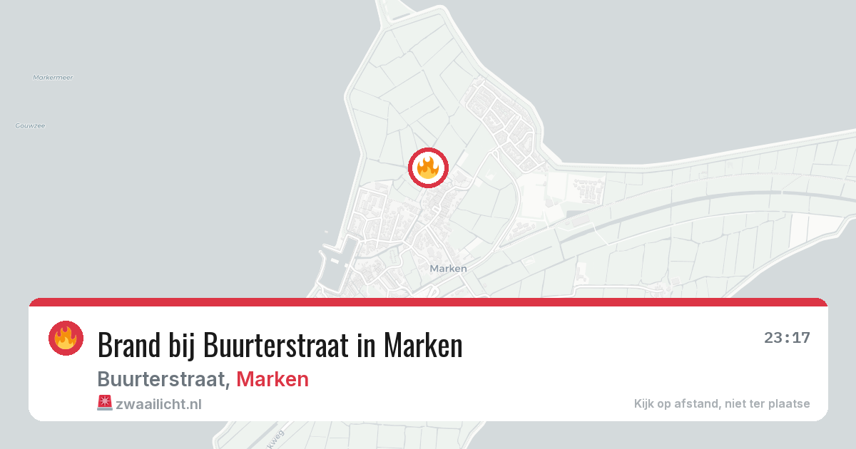 Brand bij Buurterstraat in Marken — 27 jun 2026