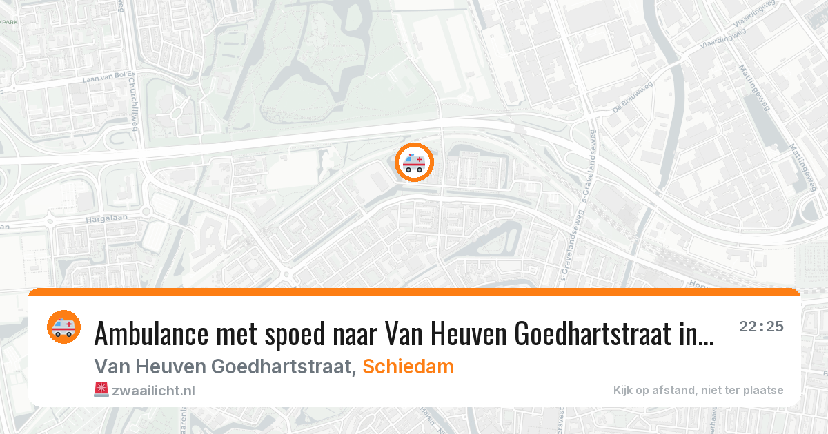 Ambulance met spoed naar Van Heuven Goedhartstraat in Schiedam — 2 jun 2026