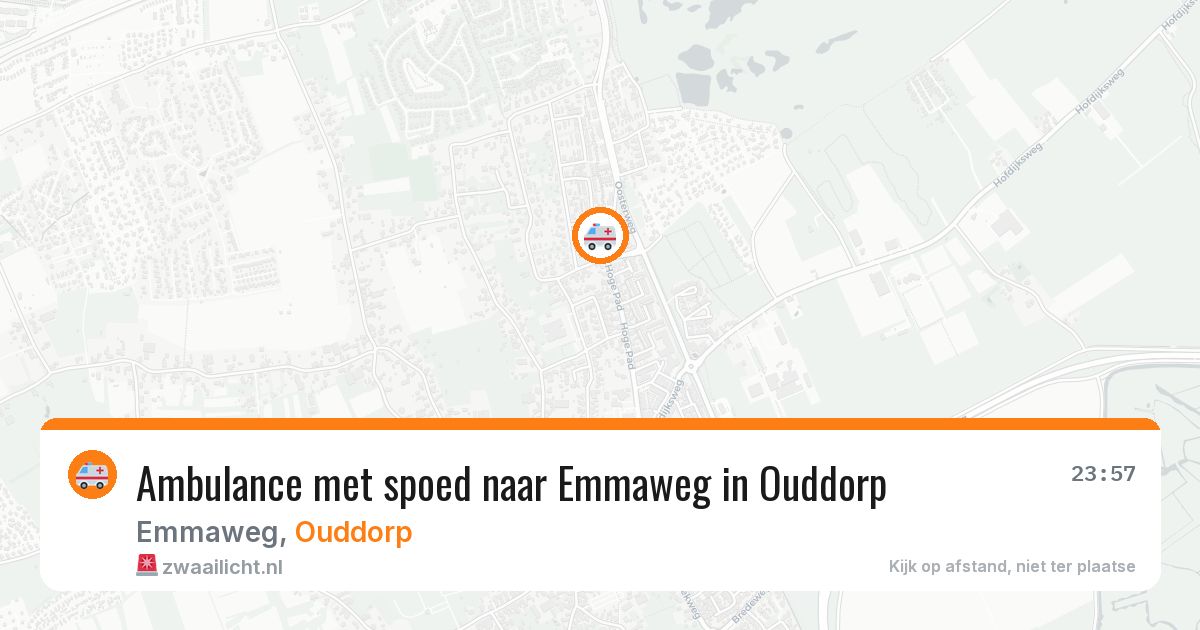 Ambulance met spoed naar Emmaweg in Ouddorp — 30 mei 2026