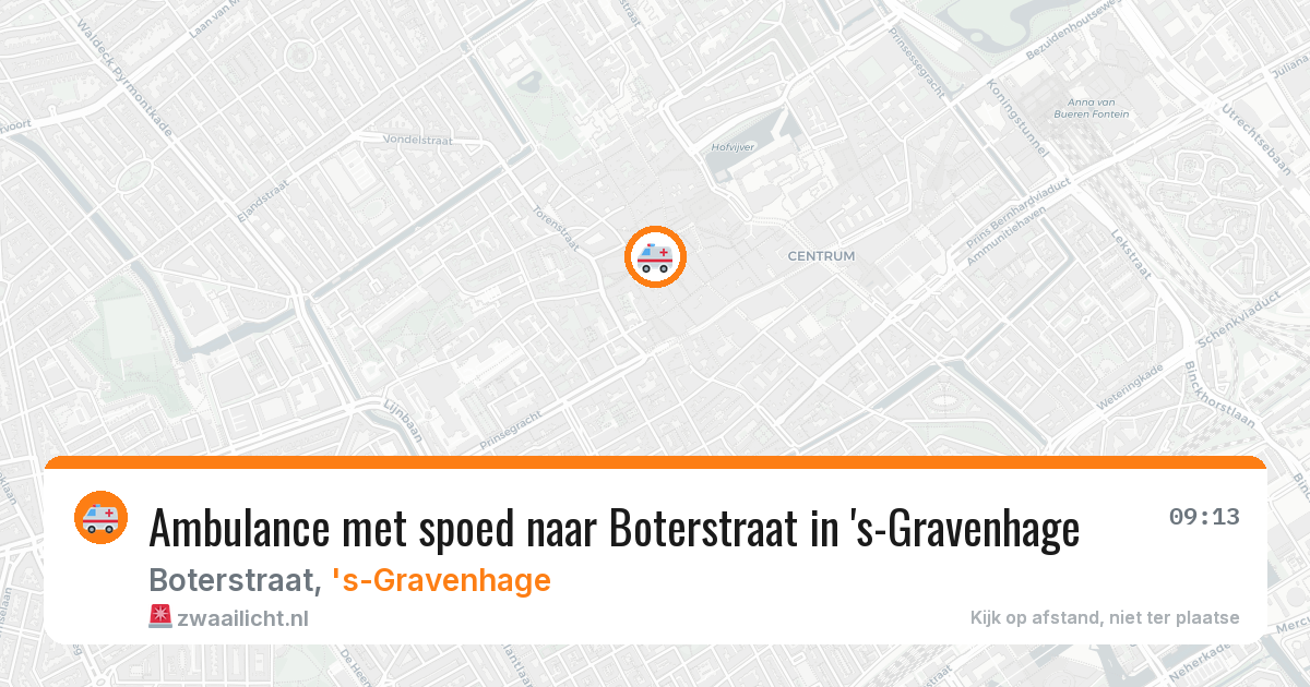 Ambulance met spoed naar Boterstraat in 's-Gravenhage — 30 jun 2026