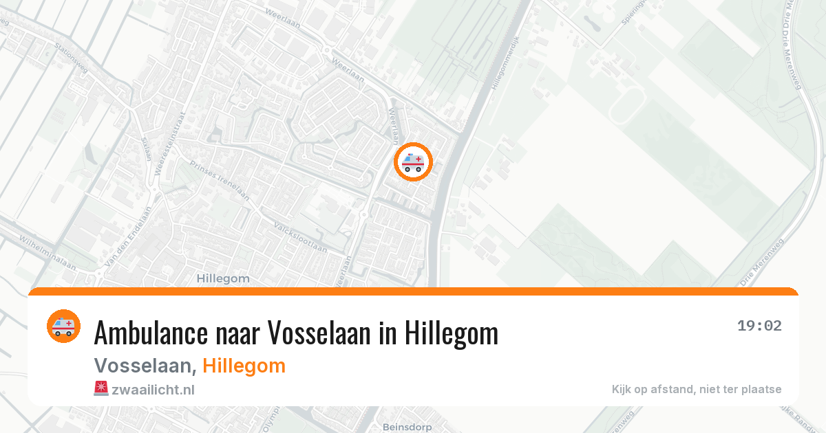 Ambulance naar Vosselaan in Hillegom — 6 aug 2026
