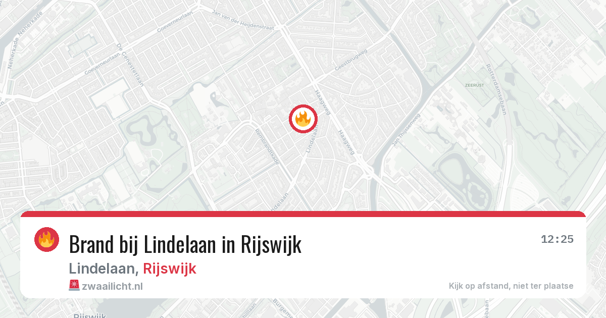 Brand bij Lindelaan in Rijswijk — 20 feb 2026