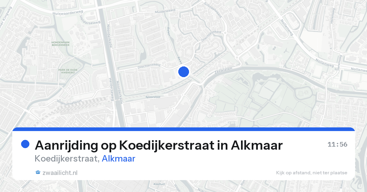 Aanrijding op Koedijkerstraat in Alkmaar — 22 aug 2026