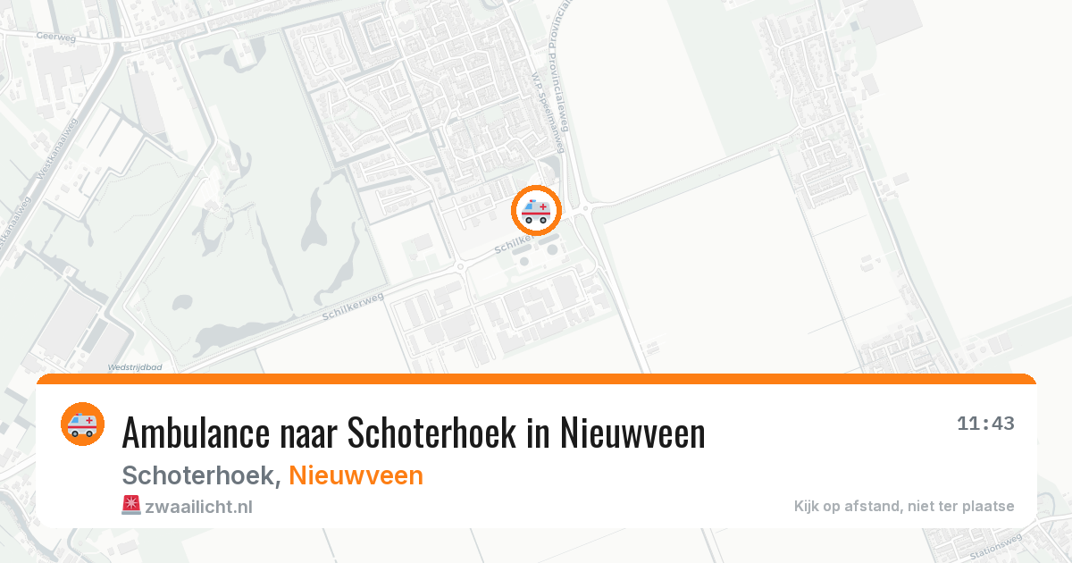 Ambulance naar Schoterhoek in Nieuwveen — 12 aug 2026