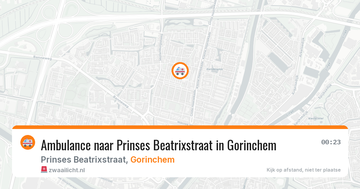 Ambulance naar Prinses Beatrixstraat in Gorinchem — 6 jun 2026