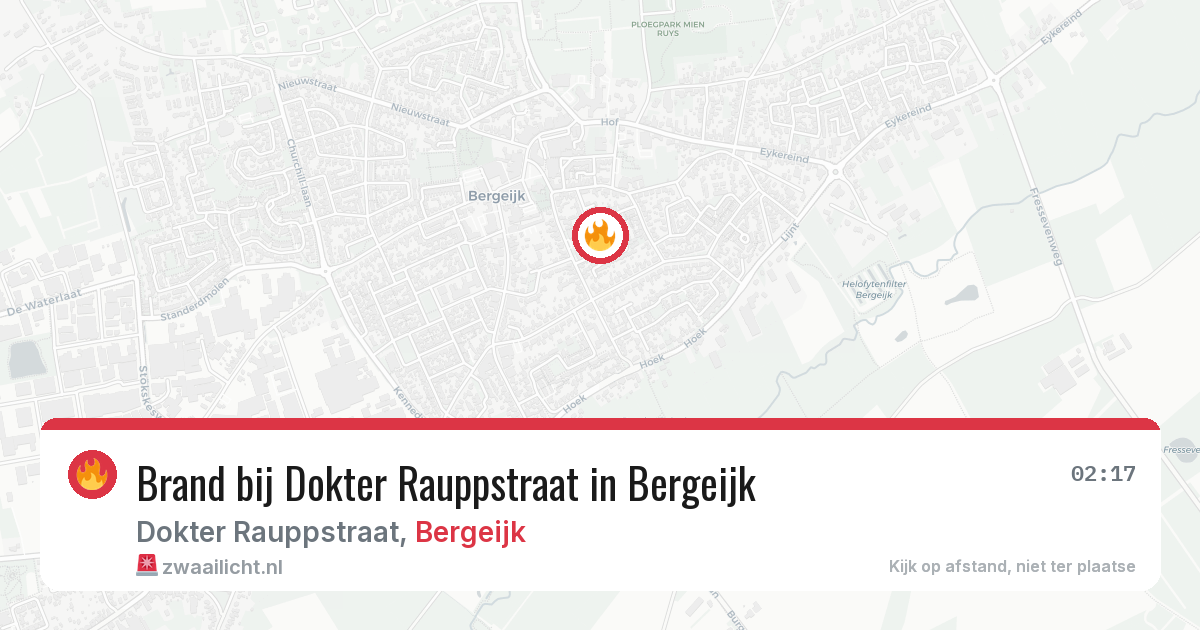 Brand bij Dokter Rauppstraat in Bergeijk — 28 jun 2026