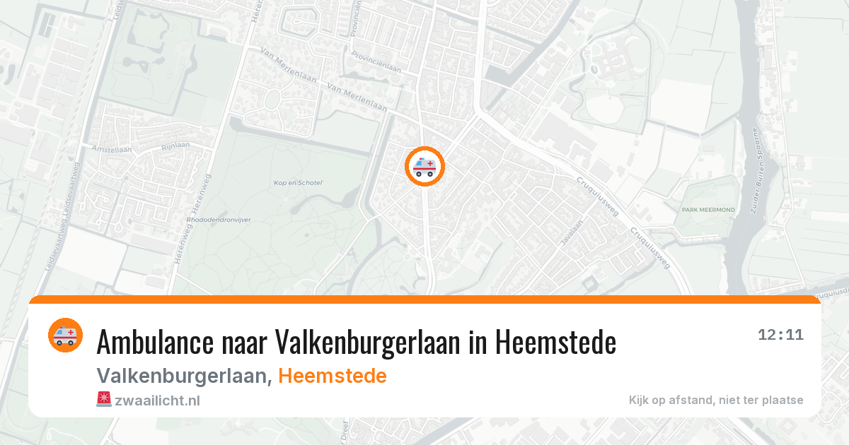 Ambulance naar Valkenburgerlaan in Heemstede — 17 jun 2026