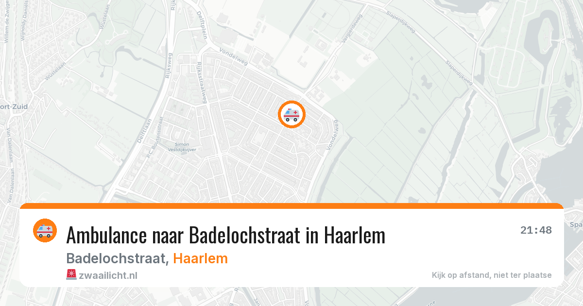 Ambulance naar Badelochstraat in Haarlem — 9 aug 2026