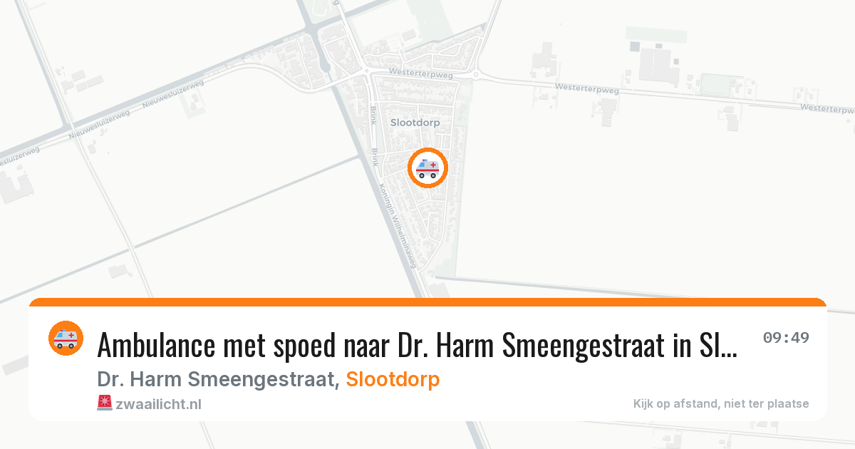 Ambulance met spoed naar Dr. Harm Smeengestraat in Slootdorp — 15 apr 2026