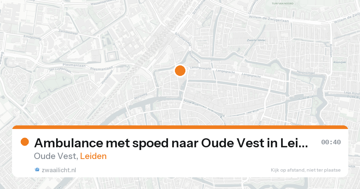Ambulance met spoed naar Oude Vest in Leiden — 7 feb 2026