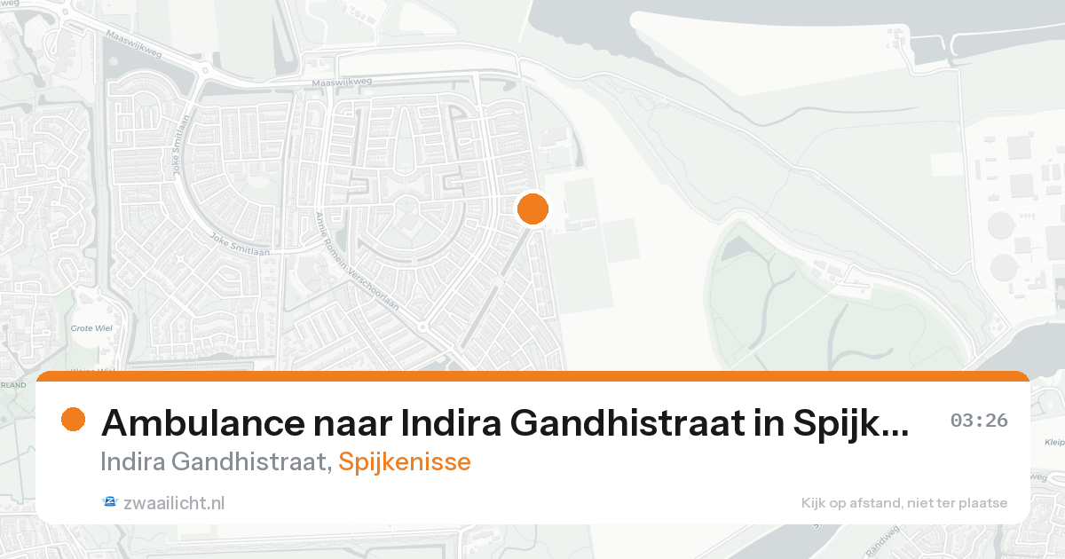 Ambulance naar Indira Gandhistraat in Spijkenisse — 28 mei 2026