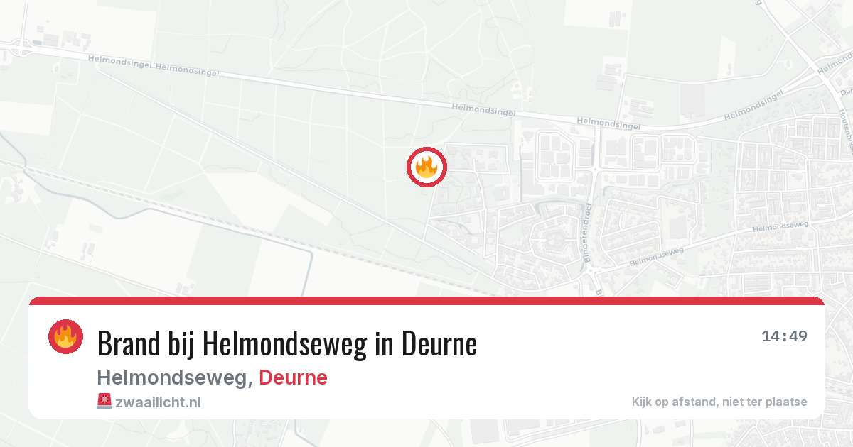 Brand bij Helmondseweg in Deurne — 7 aug 2026