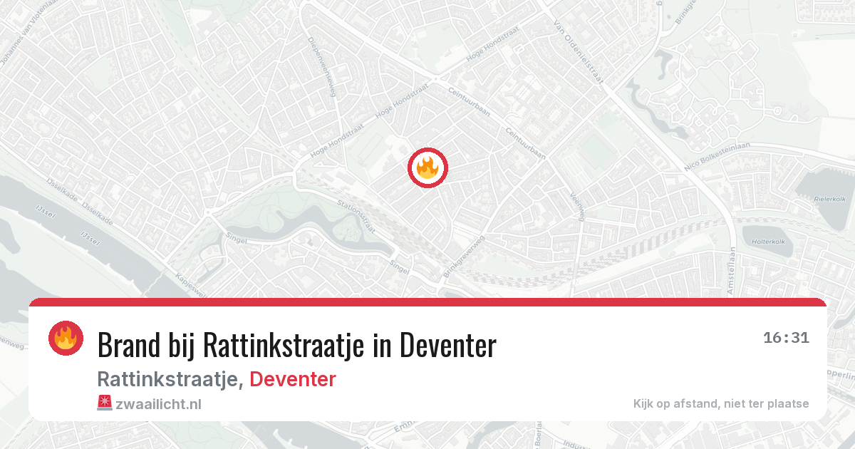Brand bij Rattinkstraatje in Deventer — 9 jun 2026