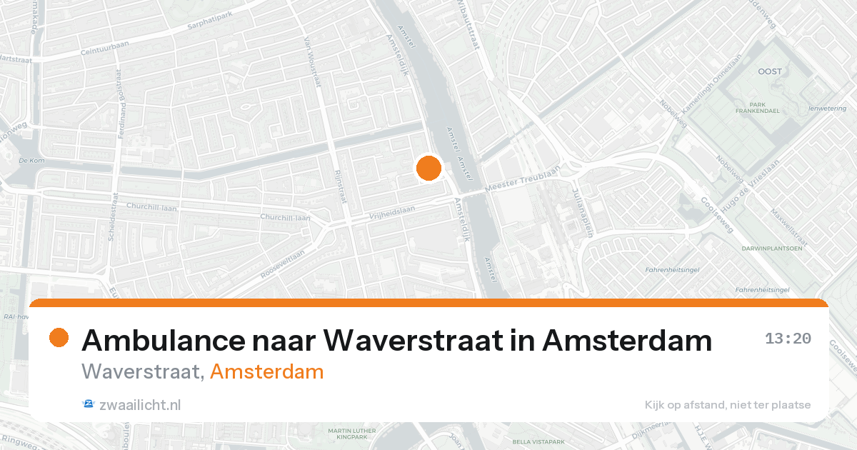 Ambulance naar Waverstraat in Amsterdam — 30 jan 2026