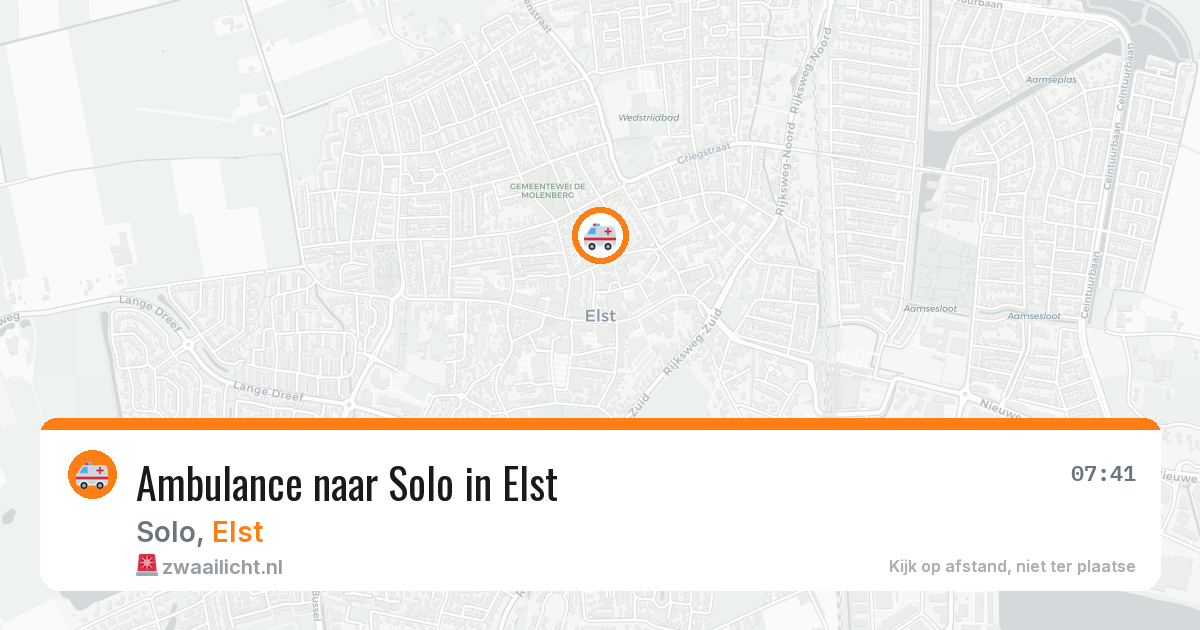 Ambulance naar Solo in Elst — 29 mei 2026