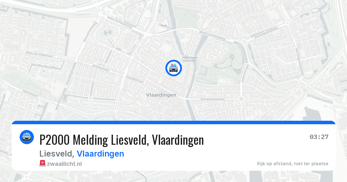 P2000 Melding Liesveld, Vlaardingen — 5 mei 2026