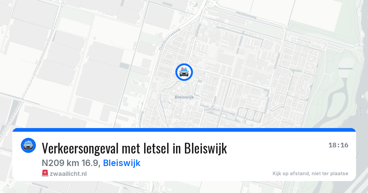 Verkeersongeval met letsel in Bleiswijk — 20 mei 2026