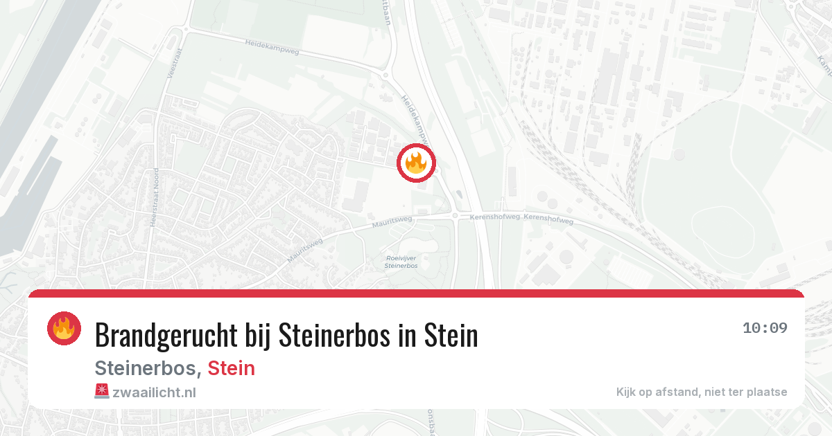 Brandgerucht bij Steinerbos in Stein — 24 mei 2026