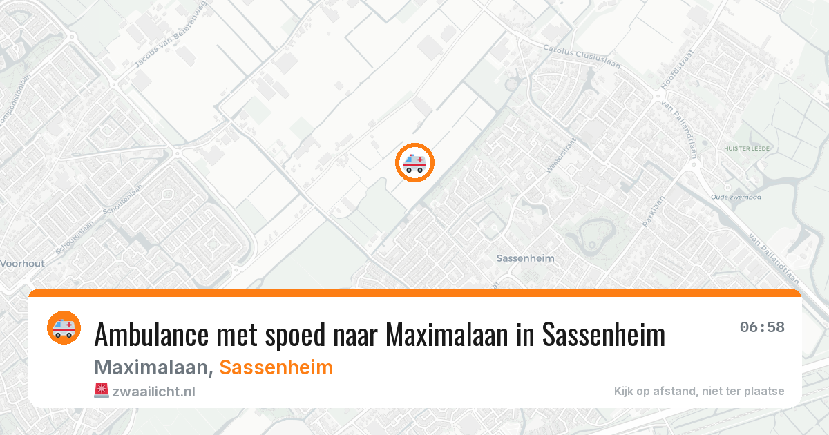 Ambulance met spoed naar Maximalaan in Sassenheim — 9 feb 2026
