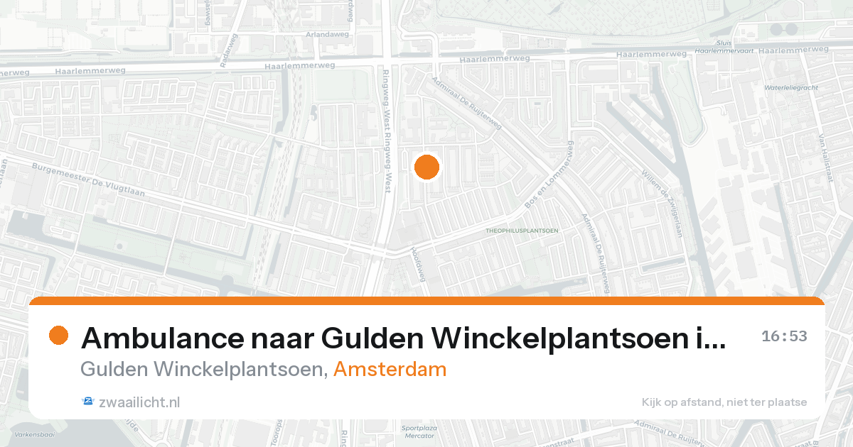 Ambulance naar Gulden Winckelplantsoen in Amsterdam — 16 aug 2026