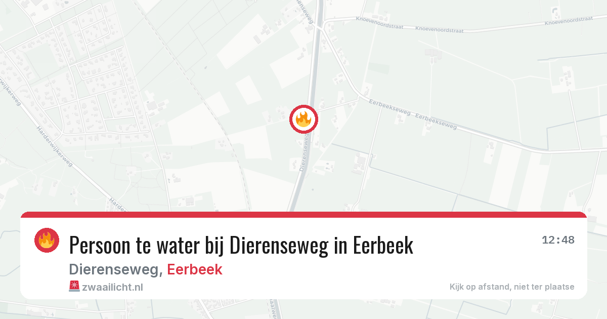 Persoon te water bij Dierenseweg in Eerbeek — 10 aug 2026