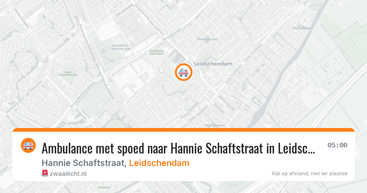 Ambulance met spoed naar Hannie Schaftstraat in Leidschendam — 19 jan 2026