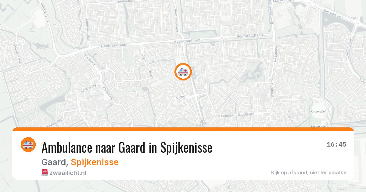 Ambulance naar Gaard in Spijkenisse — 24 mei 2026