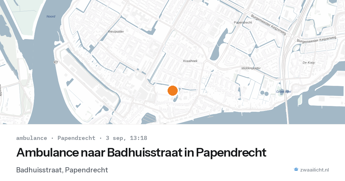 Ambulance naar Badhuisstraat in Papendrecht — 3 sep 2026
