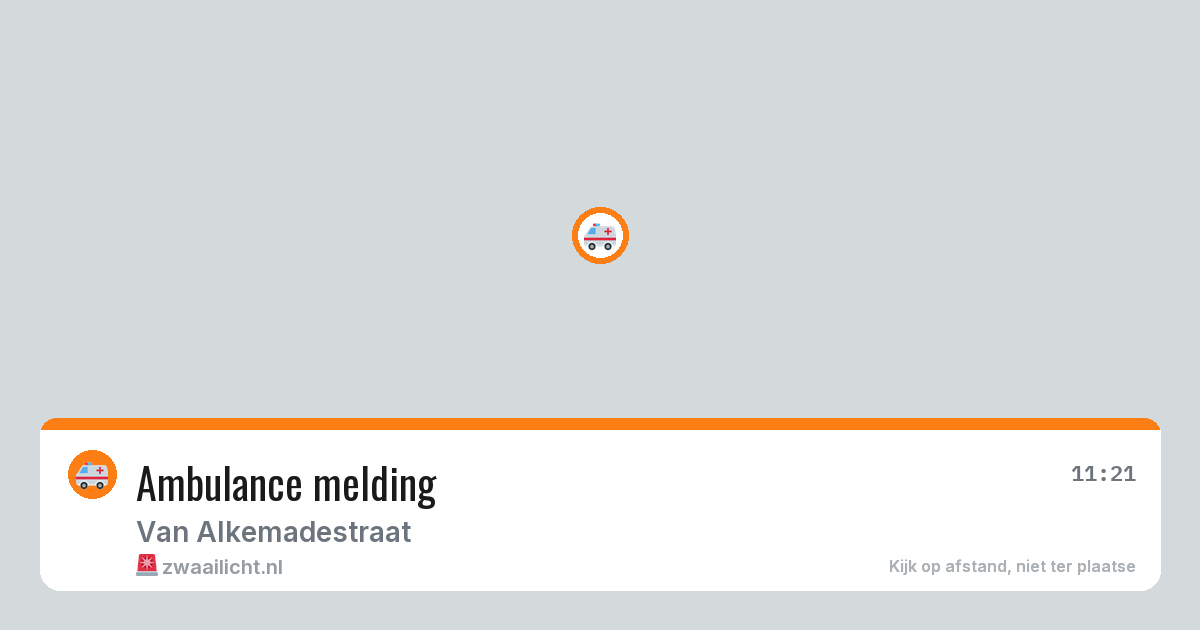 Ambulance melding — 16 mrt 2026