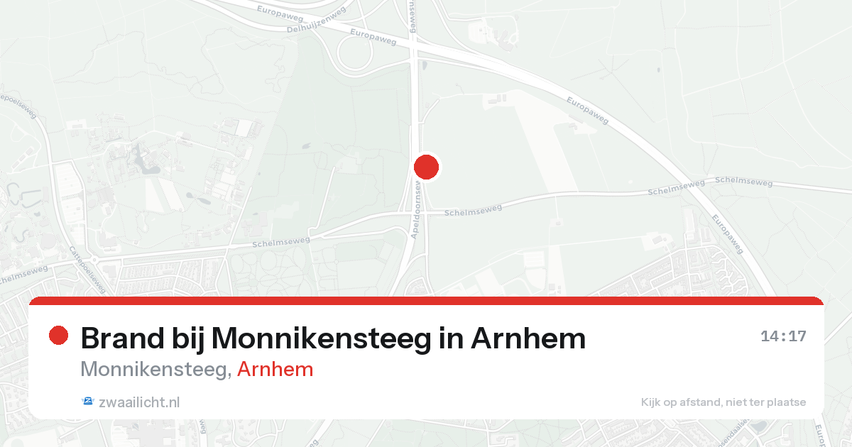 Brand bij Monnikensteeg in Arnhem — 21 jun 2026