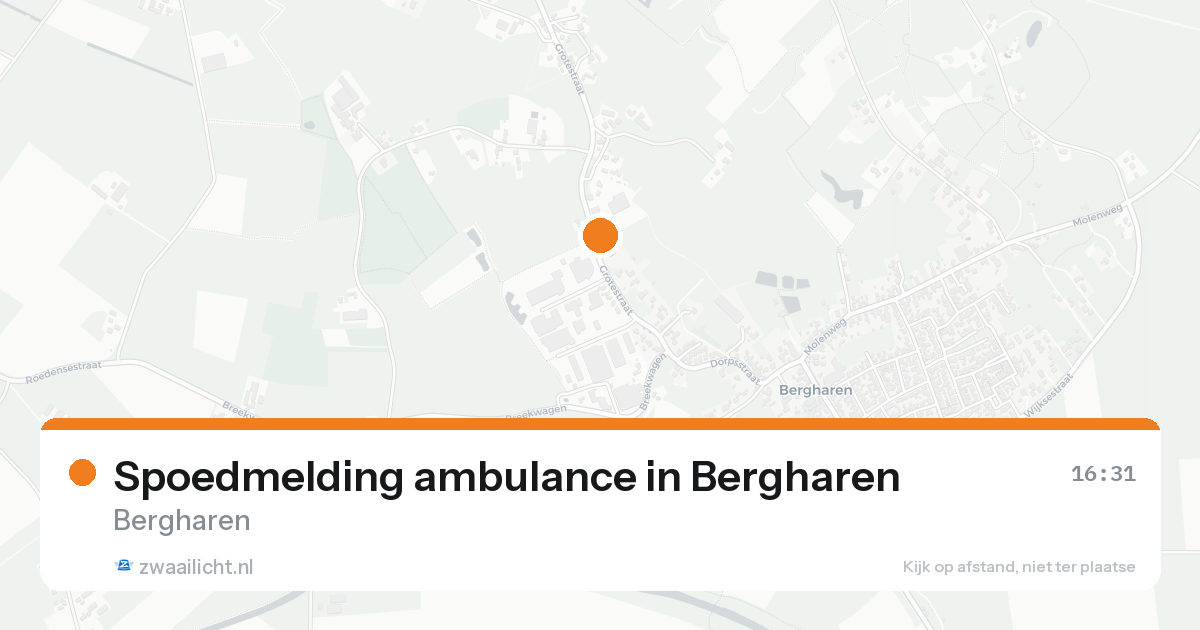 Spoedmelding ambulance in Bergharen — 14 aug 2026