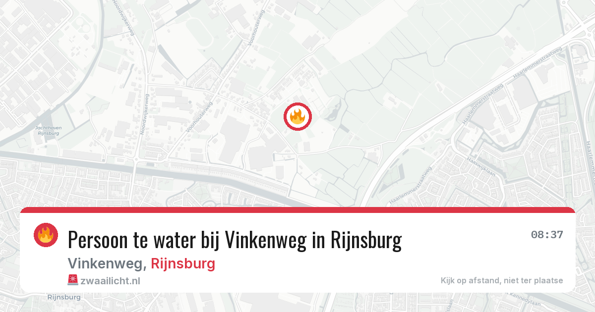 Persoon te water bij Vinkenweg in Rijnsburg — 24 jun 2026