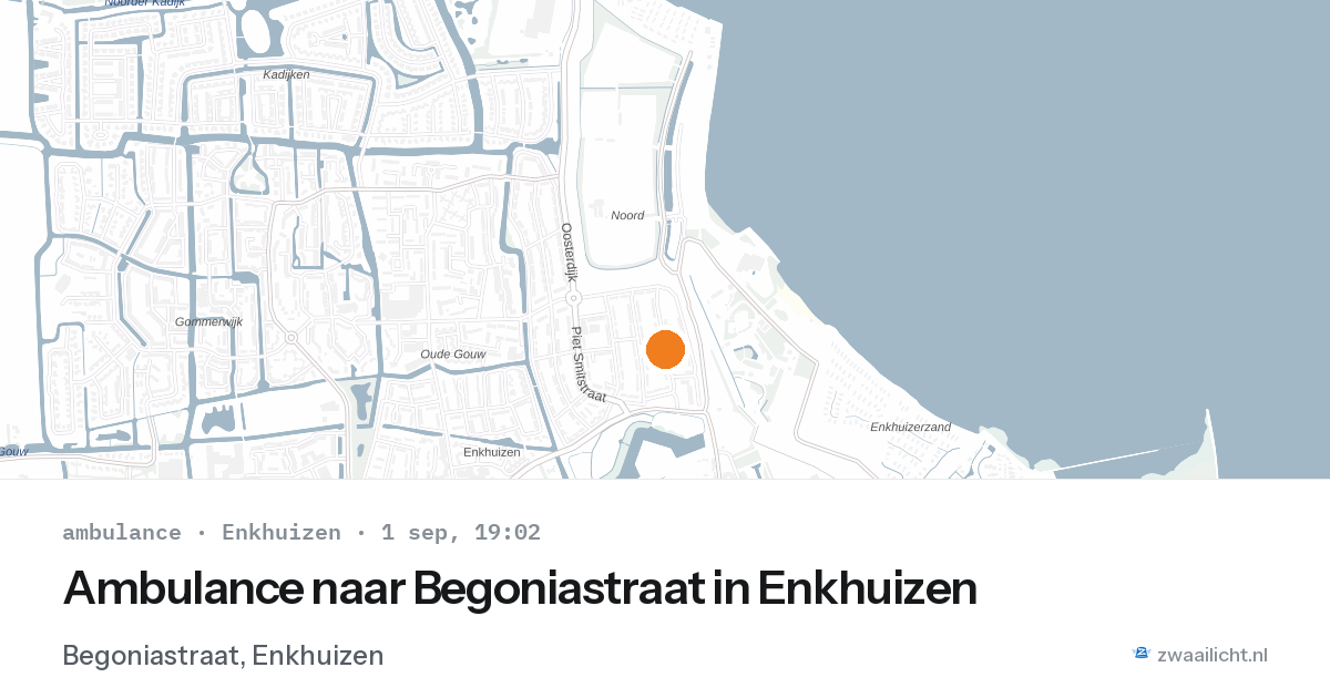 Ambulance naar Begoniastraat in Enkhuizen — 1 sep 2026